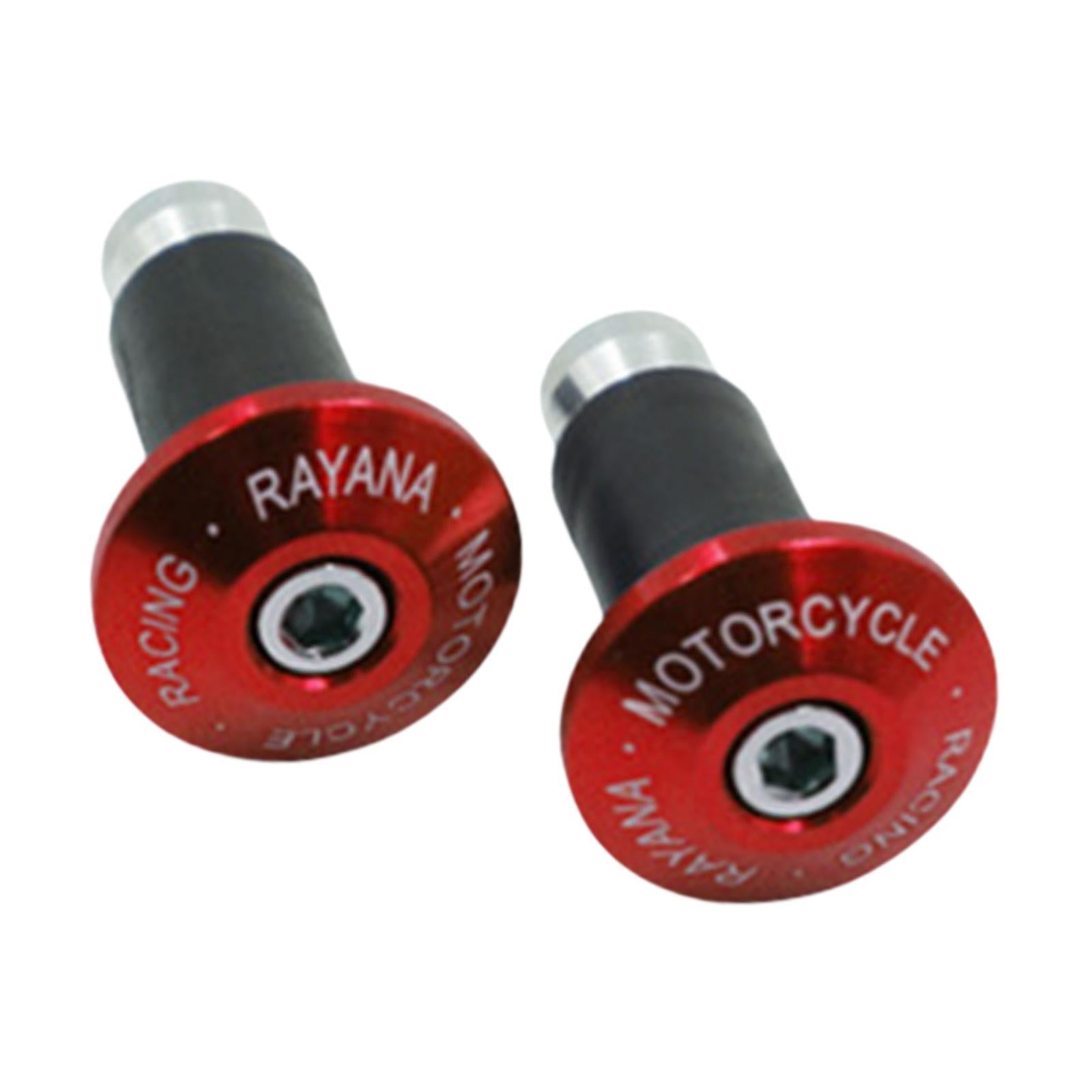 2 Pieces Motorcycle Handlebar Ends Sturdy Spare Part Motorcycle Bar End Cap red