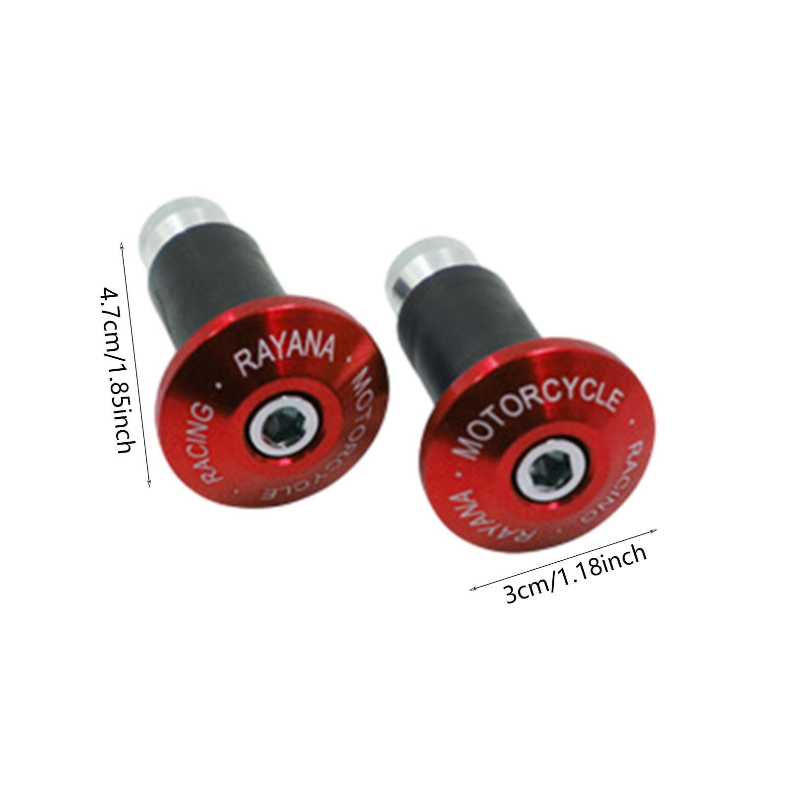 2 Pieces Motorcycle Handlebar Ends Sturdy Spare Part Motorcycle Bar End Cap red