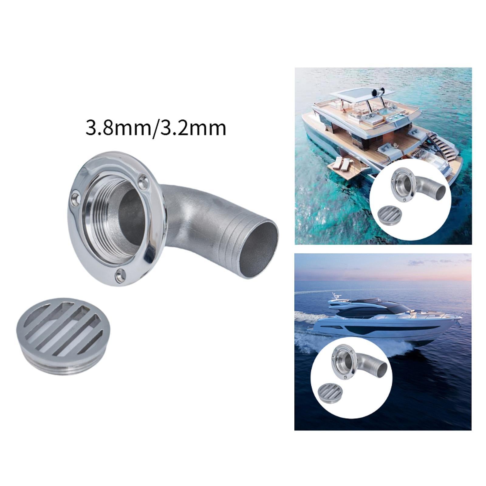 Stainless Steel Marine Deck Drain Easy to Install Replace Heavy Duty Scupper 38mm