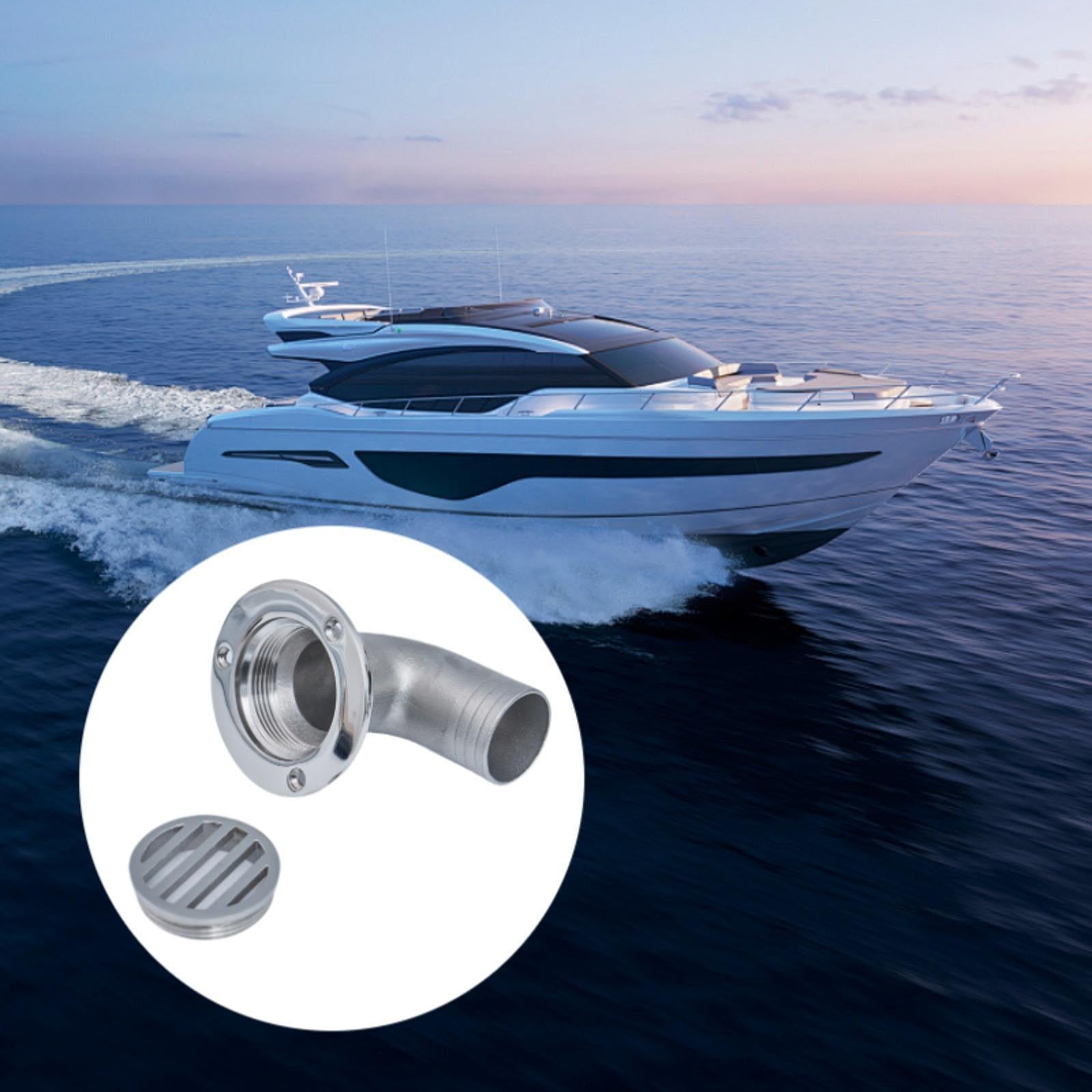 Stainless Steel Marine Deck Drain Easy to Install Replace Heavy Duty Scupper 32mm