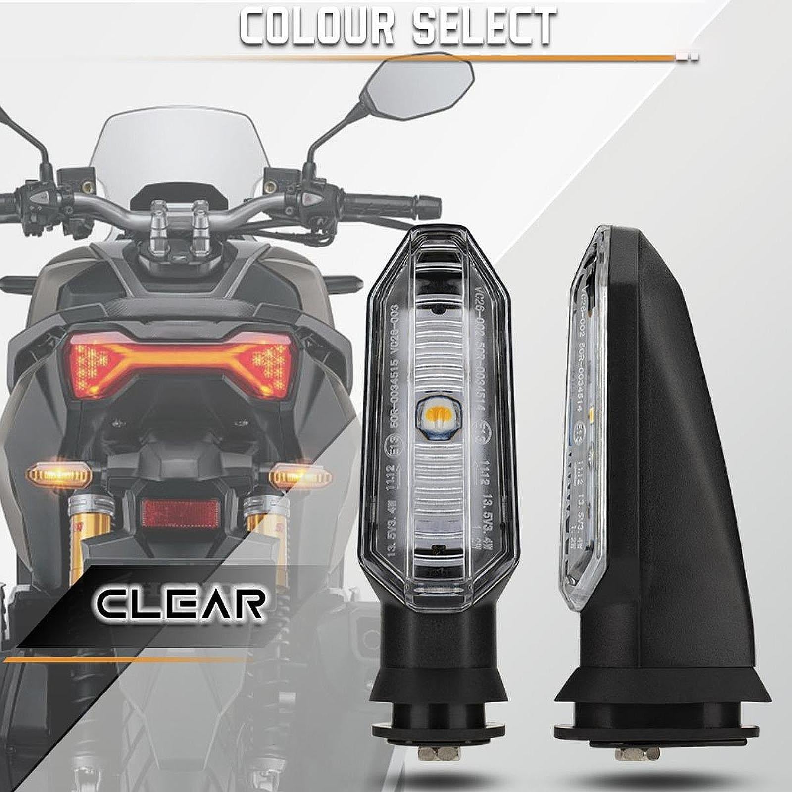 2 Pieces Motorcycle Turn Signal Tail Light Accessory for Honda CB 400 x Clear Len