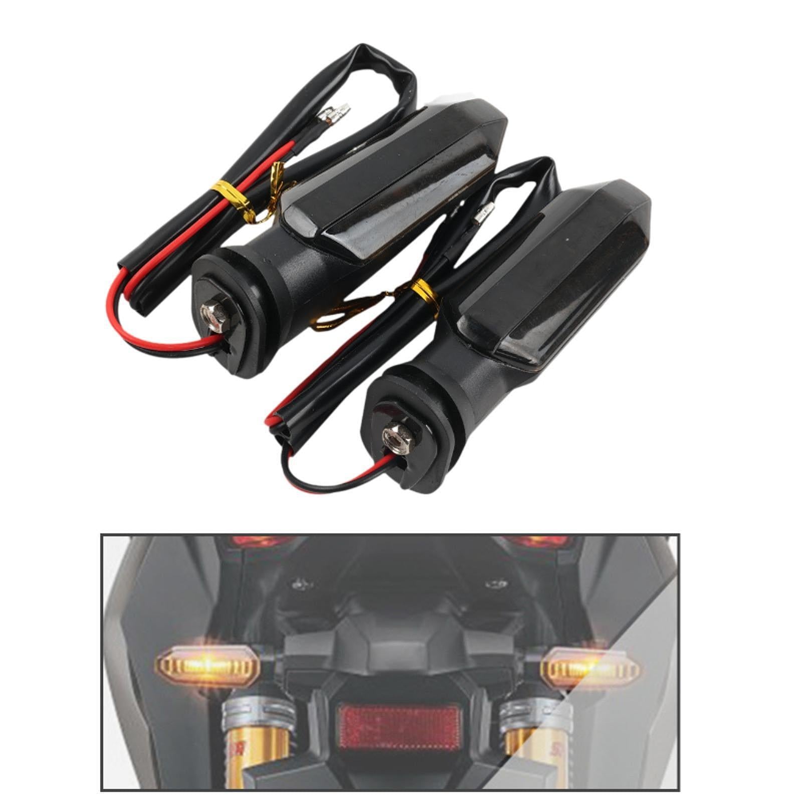 2 Pieces Motorcycle Turn Signal Tail Light Accessory for Honda CB 400 x Smoke Len