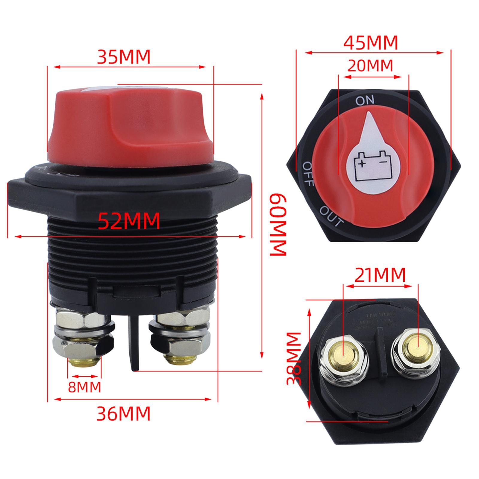 Battery Isolator Switch Durability High Performance for ATV Boat Marine