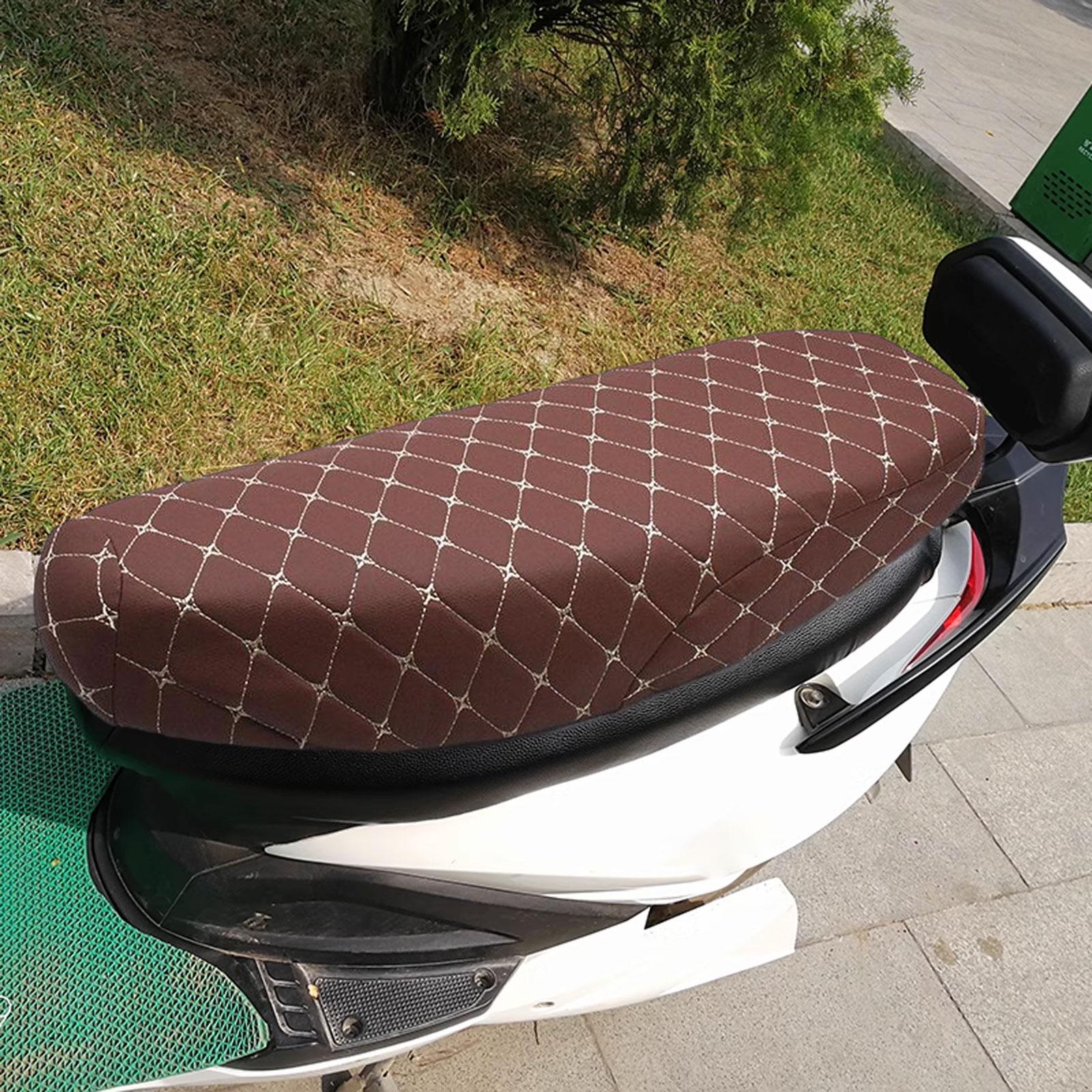 Bending Beam Motorcycle Seat Cover Accessories Comfortable Anti Slip Cushion Brown