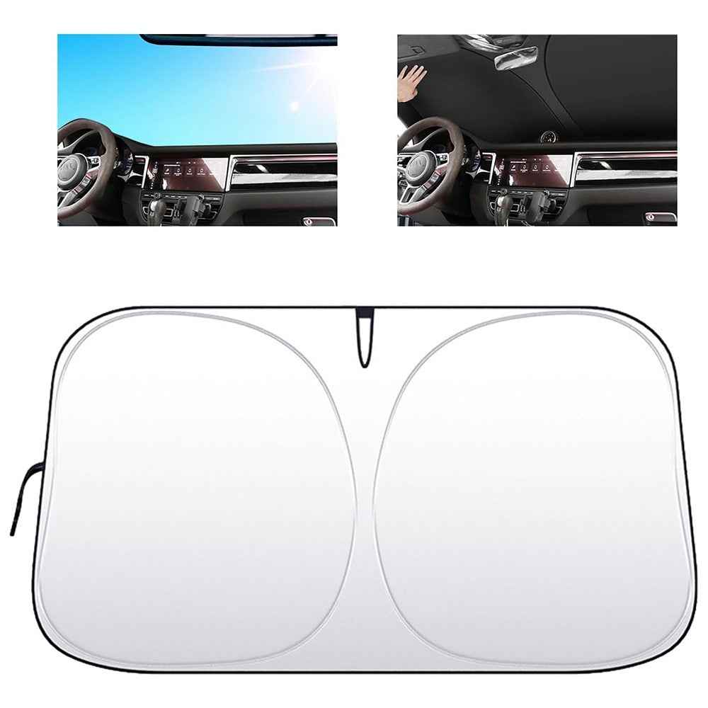 Car Front Windshield Sunshade Cover Titanium Silver Fabric Heat Insulation Sunscreen Baffle - S
