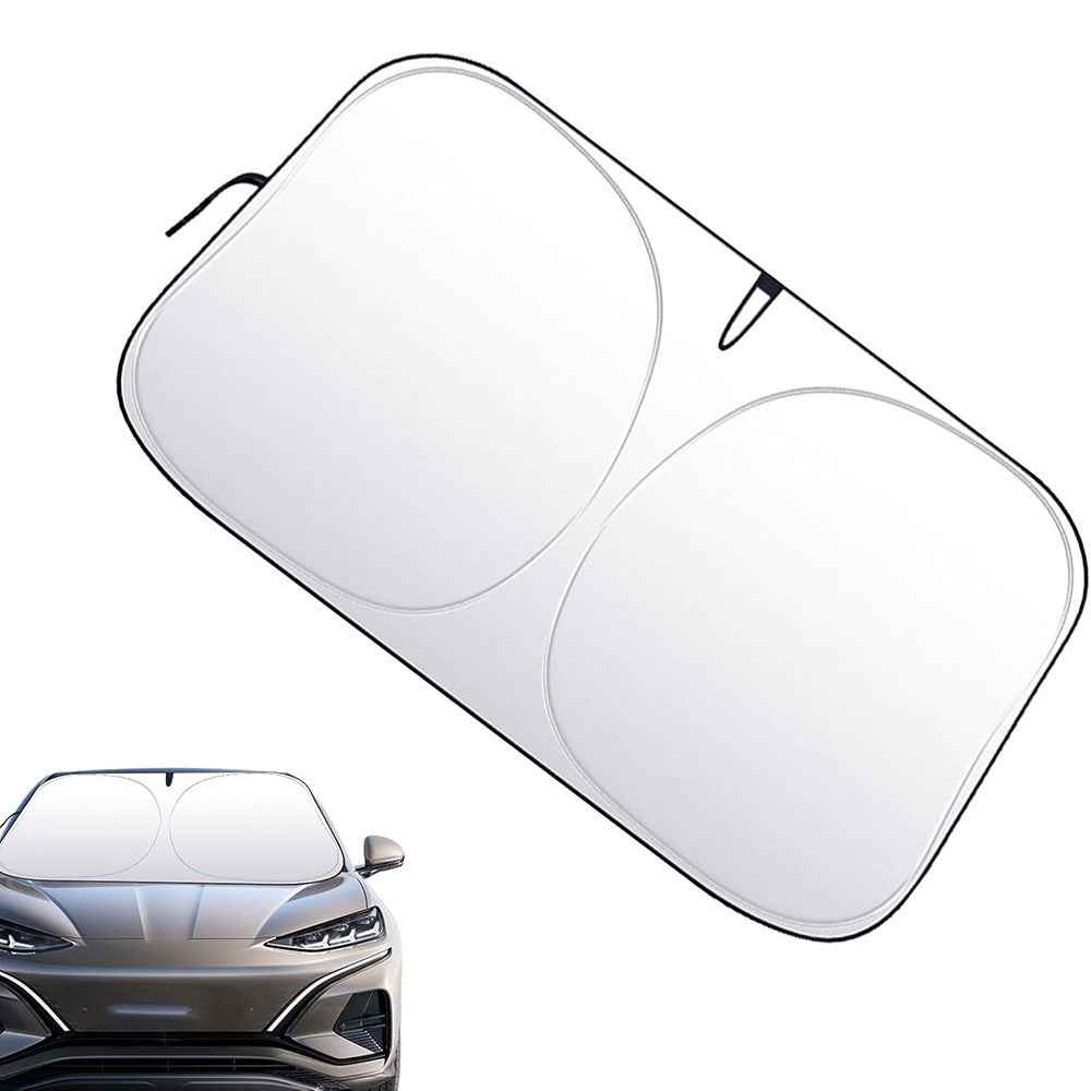Car Front Windshield Sunshade Cover Titanium Silver Fabric Heat Insulation Sunscreen Baffle - S