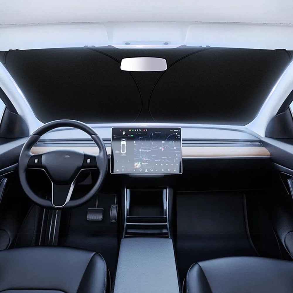 Car Front Windshield Sunshade Cover Titanium Silver Fabric Heat Insulation Sunscreen Baffle - S