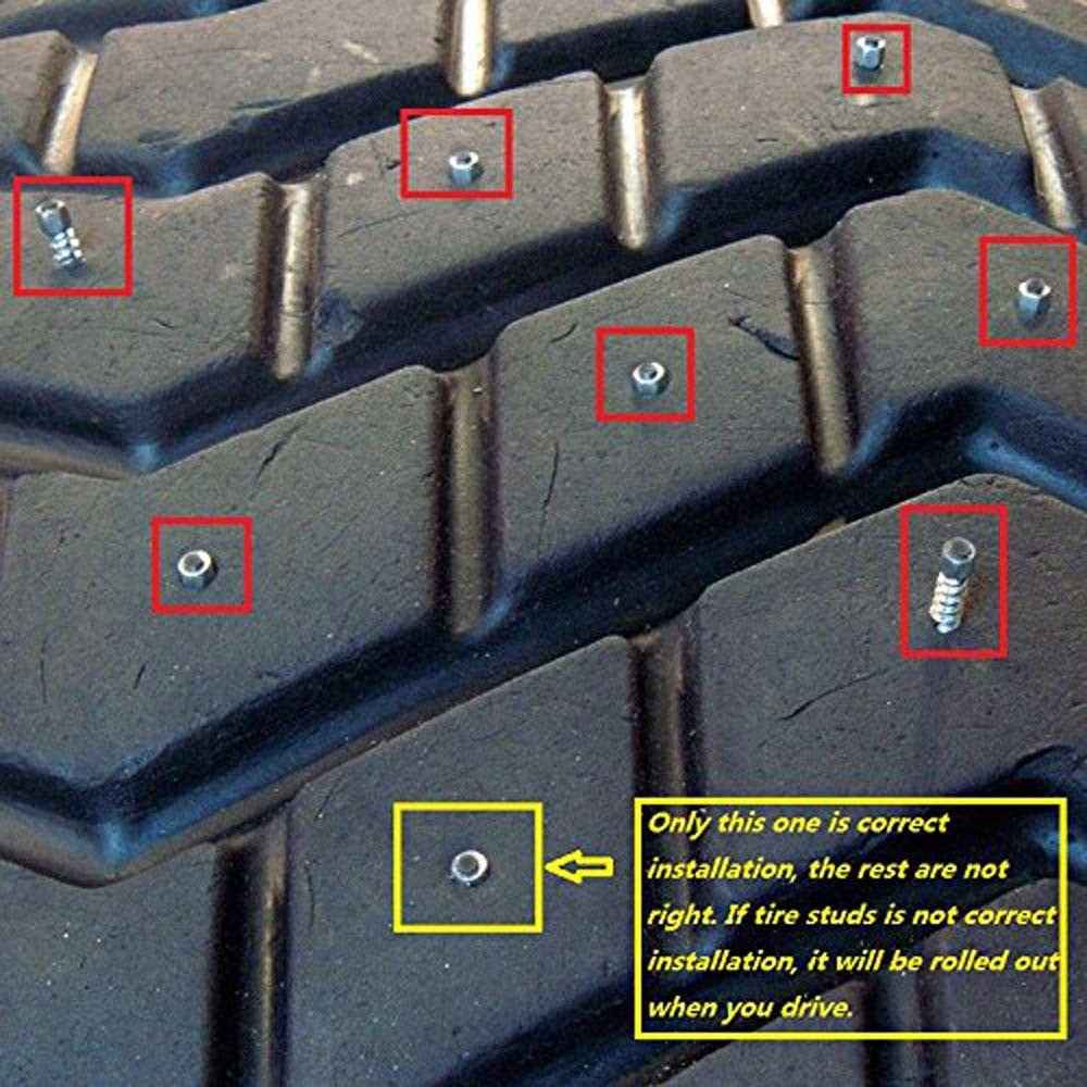 100Pcs 9 x 4mm Screw in Tire Studs Wheel Tyre Studs for Car Truck Motorcycle Bicycle Boot Tire Spikes - Silver