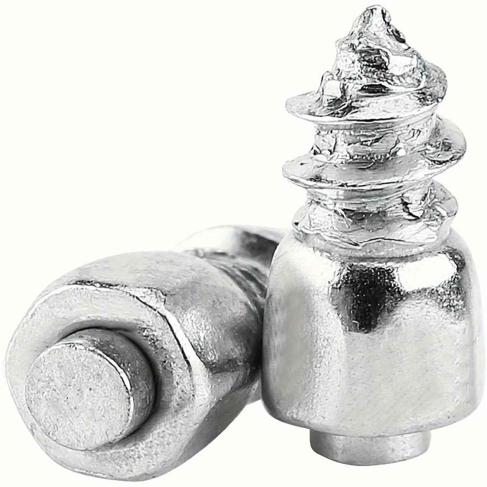 100Pcs 12 x 4mm Screw in Tire Studs Wheel Tyre Studs for Car Truck Motorcycle Bicycle Boot Tire Spikes - Silver