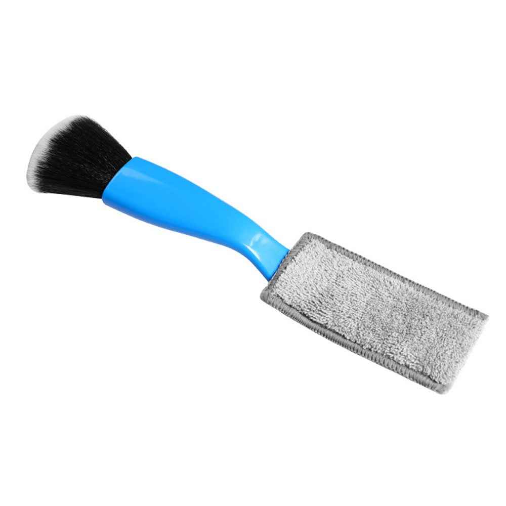 Car Air Conditioning Outlet Dust Removal Brush Multifunctional Double-head Auto Interior Cleaning Tool - Blue