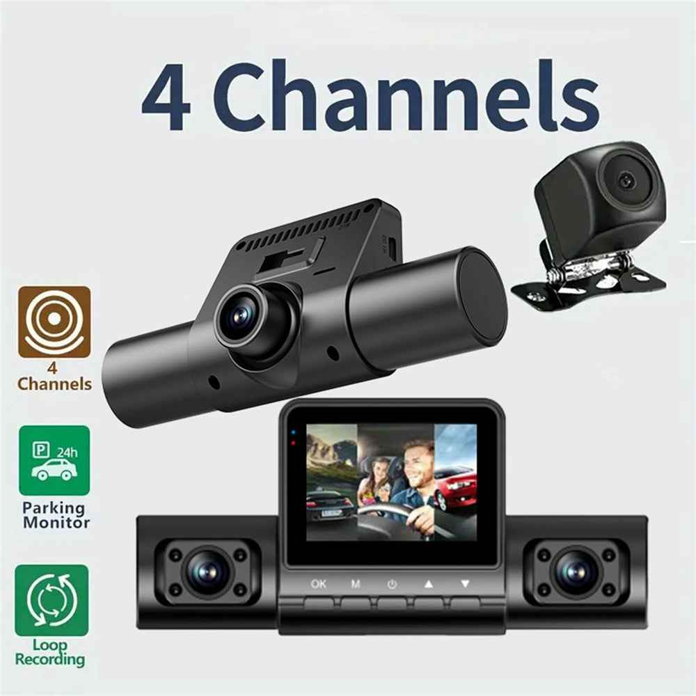 M80 Pro Car DVR Dash Cam 1080P Night Vision Parking Monitoring 4 Cameras Car Driving Recorder