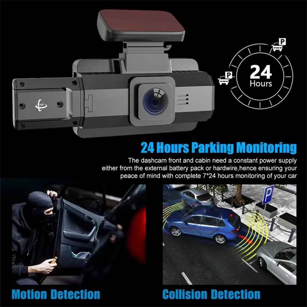 Front and Rear Recording Dash Cam 1080P HD Night Vision Car Camera Recorder ( without WiFi )