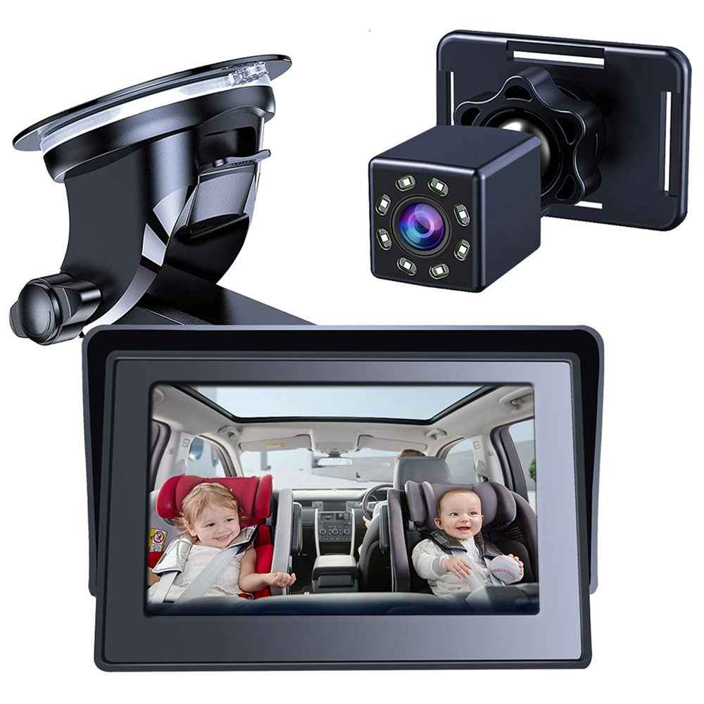 R5037 360 Degree Rotatable 4.3 Inch Night Vision Sucker Mount Car Baby Monitor Camera for Safety Driving