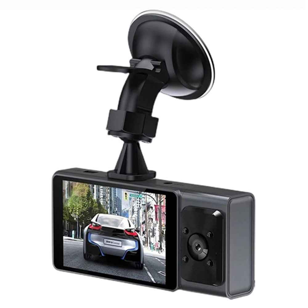 Triple Lens Dashcam 3 Inch IPS Screen 1080P HD Night Vision Car Recording WiFi Camera