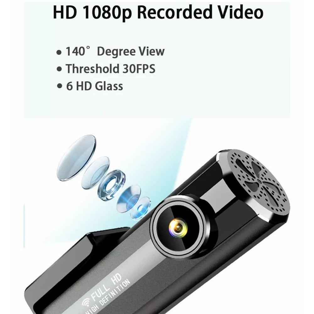 1080P HD Lipstick Size Dash Cam WiFi Smartphone Viewing Voice Control Camera with Parking Monitor