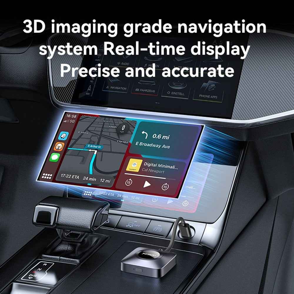 YESIDO KM23 Dual Band WiFi CarPlay Adapter Wired to Wireless Converter for Car Stereo Systems OTA Upgradable