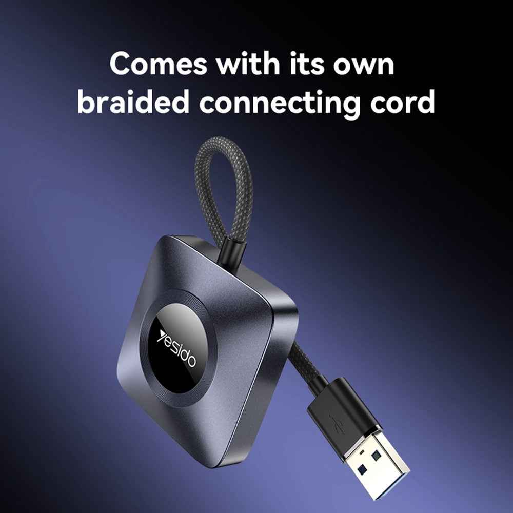 YESIDO KM23 Dual Band WiFi CarPlay Adapter Wired to Wireless Converter for Car Stereo Systems OTA Upgradable
