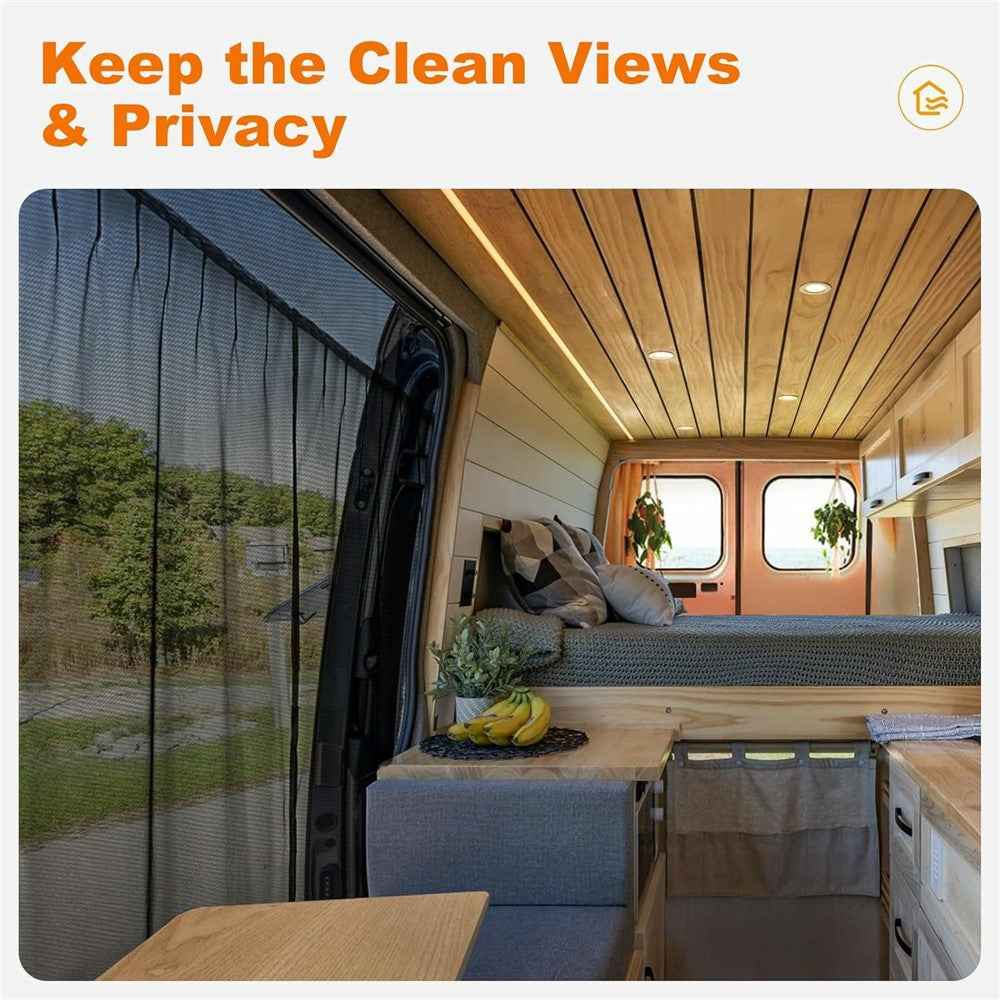 115cm Magnetic Fly Screen RV Sliding Door Mosquito Net for Campervans Insect Proof Curtain