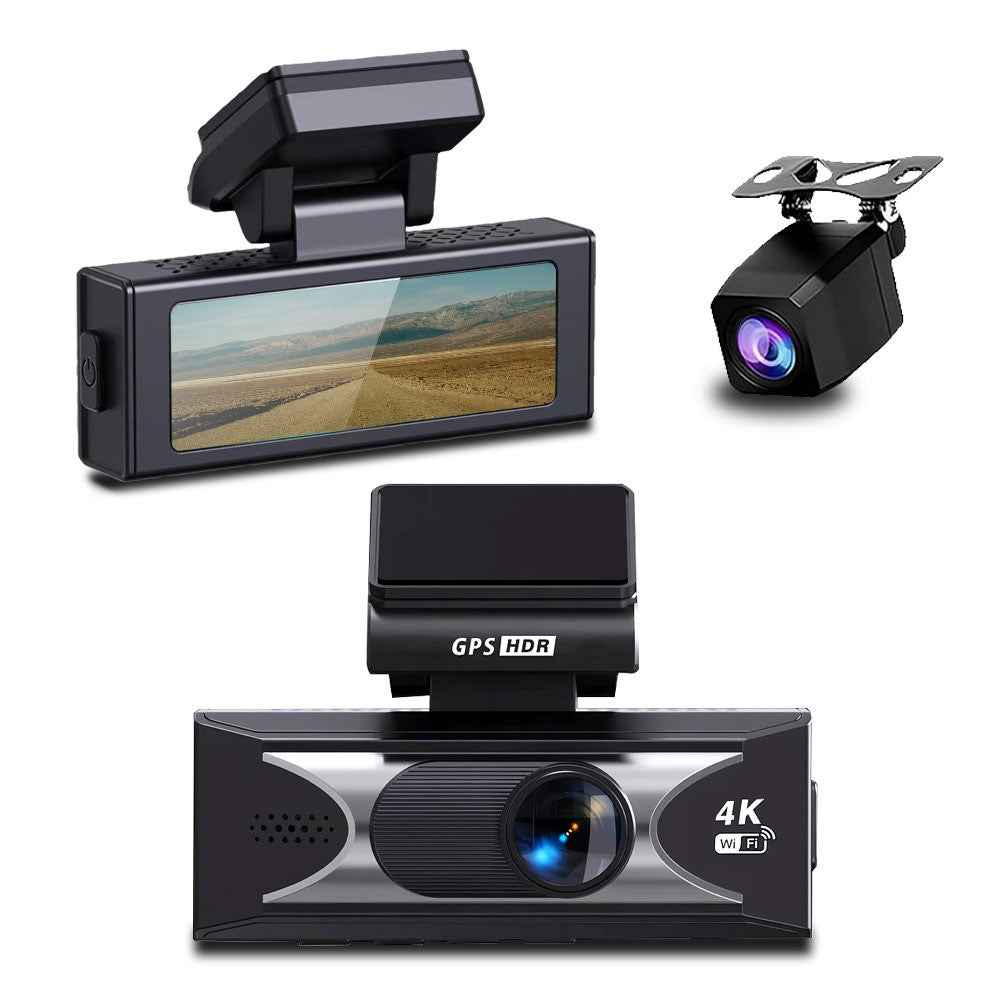 4K UHD Front and 2.5K Rear Dual Recording WiFi GPS Dashcam Built In ADAS for Car Truck SUV