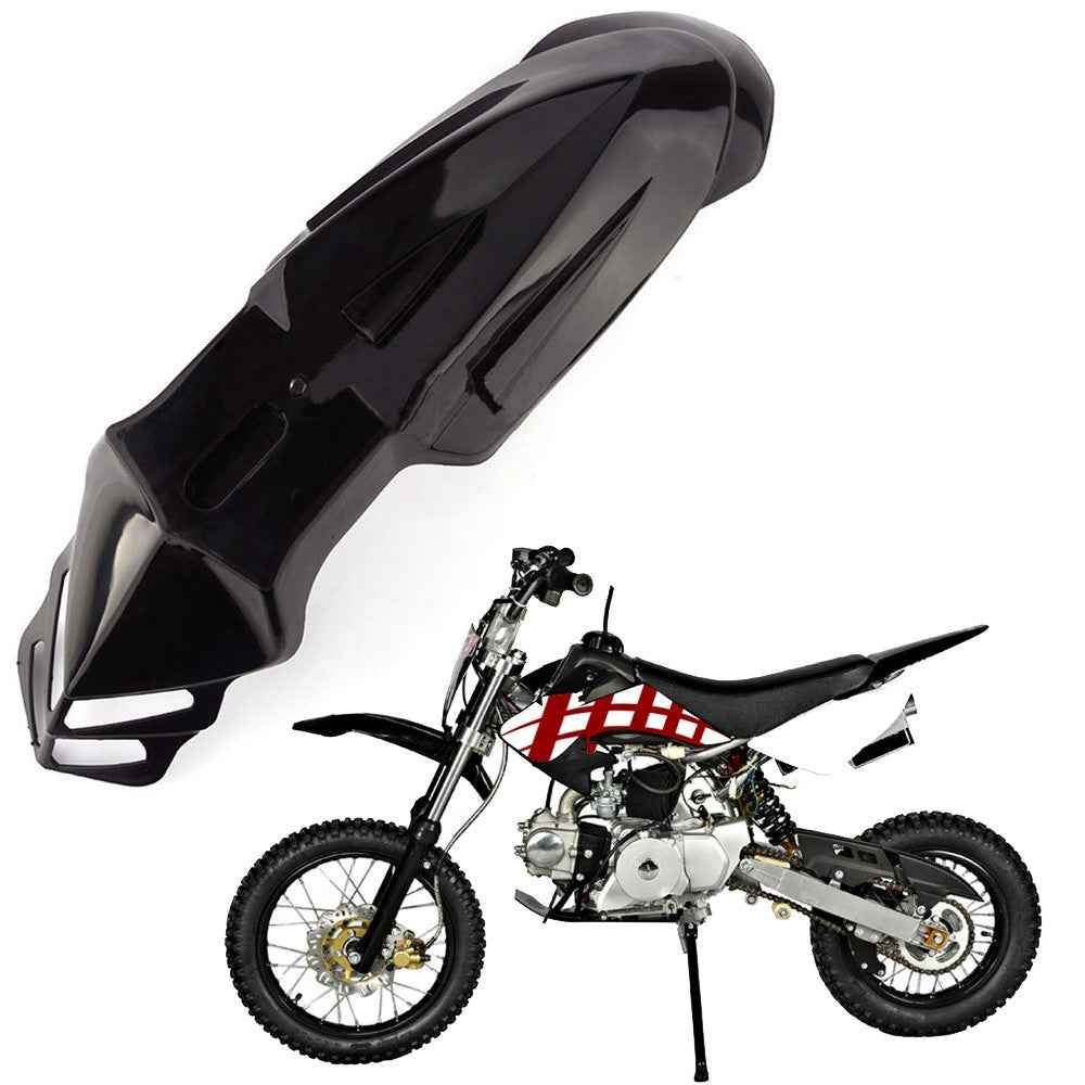 Universal Motorcycle Plastic Front Fenders Mudguard for KX/DRZ/CRF/YZF/WR Off-Road Motorcycle - Black