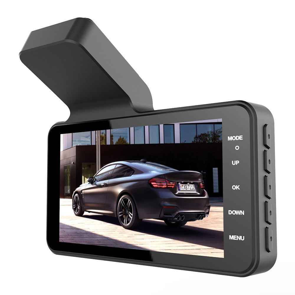 V2 4.0 inch IPS Screen HD Driving Recorder 1280x720P Front / 640x480P Rear Dual Lens Car Dash Cam Video Recorder