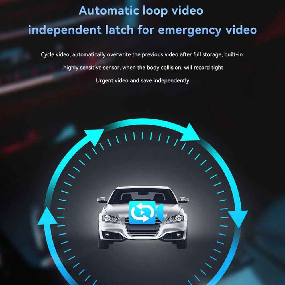 G30 2.4-inch Car DVR Parking Monitoring Night Vision Dash Cam Front Rear Dual Camera Driving Recorder