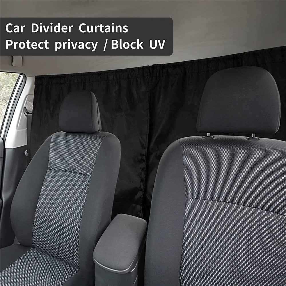 Single Layer 190T Pongee Privacy Protection Car Partition Curtain with 2 Rear Window Curtains