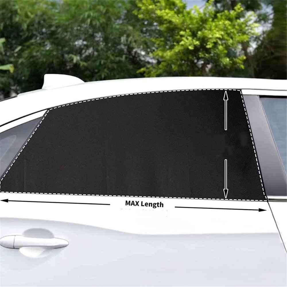 2Pcs / Set Anti-mosquito Car Window Mesh Curtain Sun Shade Breathable Window Curtain with Zipper Opening - Rear Window(Left+Right)