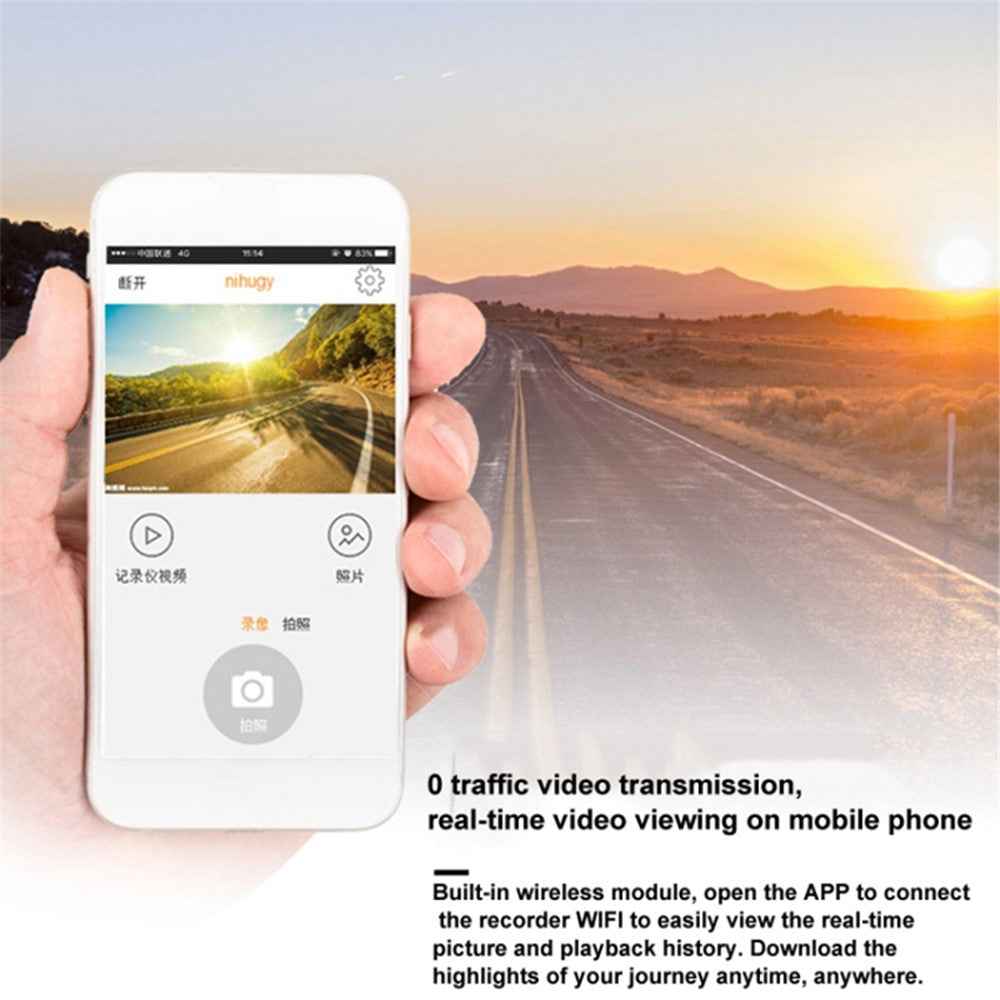 S600 1080P WiFi Dash Cam Car Camera Recorder with 170-degree Wide Angle, G-Sensor (Without Memory Card)