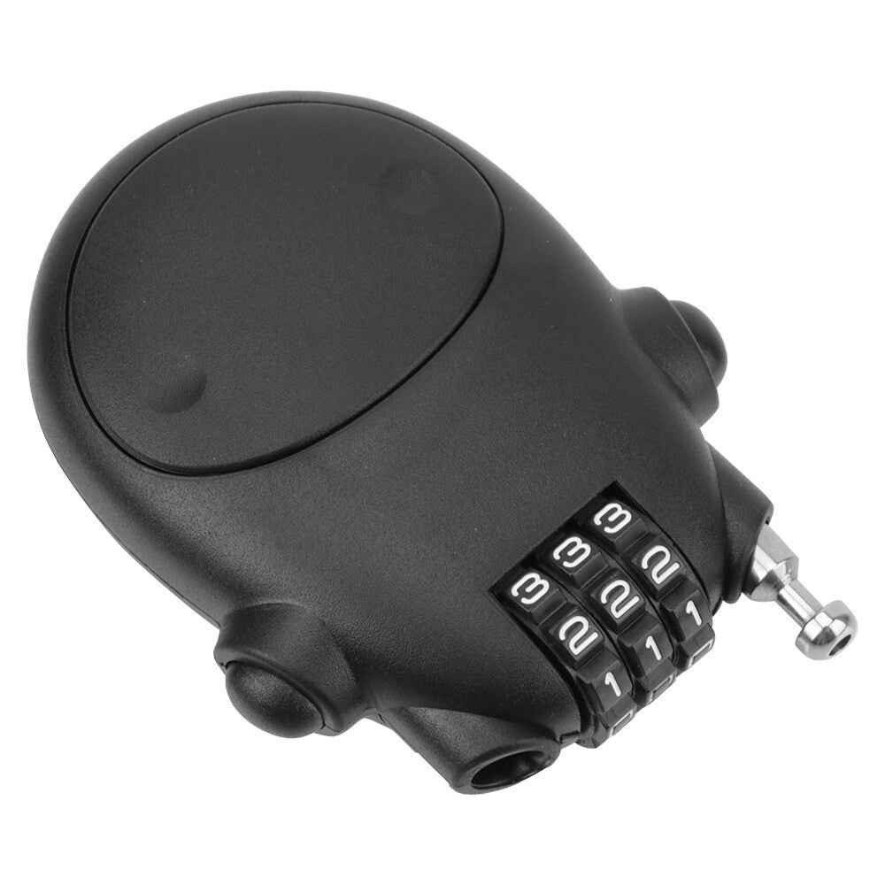 Motorcycle Helmet Code Lock Telescopic Steel Wire Luggage Suitcase Anti-theft Security Lock - Black