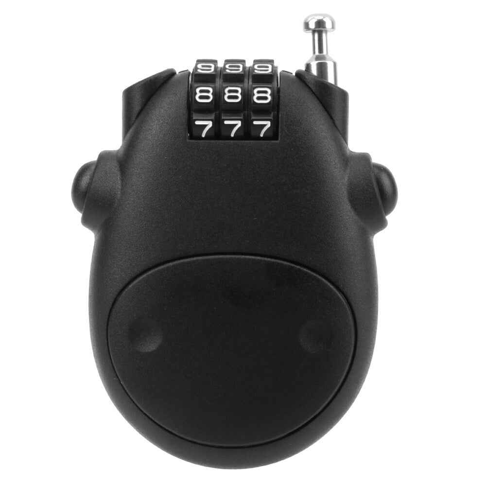 Motorcycle Helmet Code Lock Telescopic Steel Wire Luggage Suitcase Anti-theft Security Lock - Silver