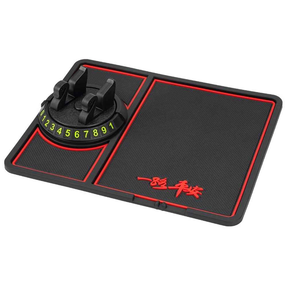 BAVISS B-58 Car Dashboard Sticky Pad 360 Degrees Rotation Mobile Phone Holder Mat - Black