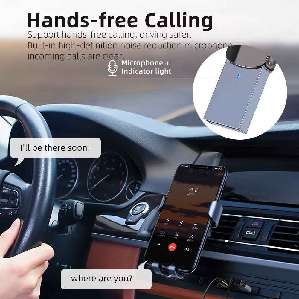 EB01 Car Bluetooth-compatible Adapter USB to 3.5mm Aux Audio Music Wireless Receiver Hands-free Adapter