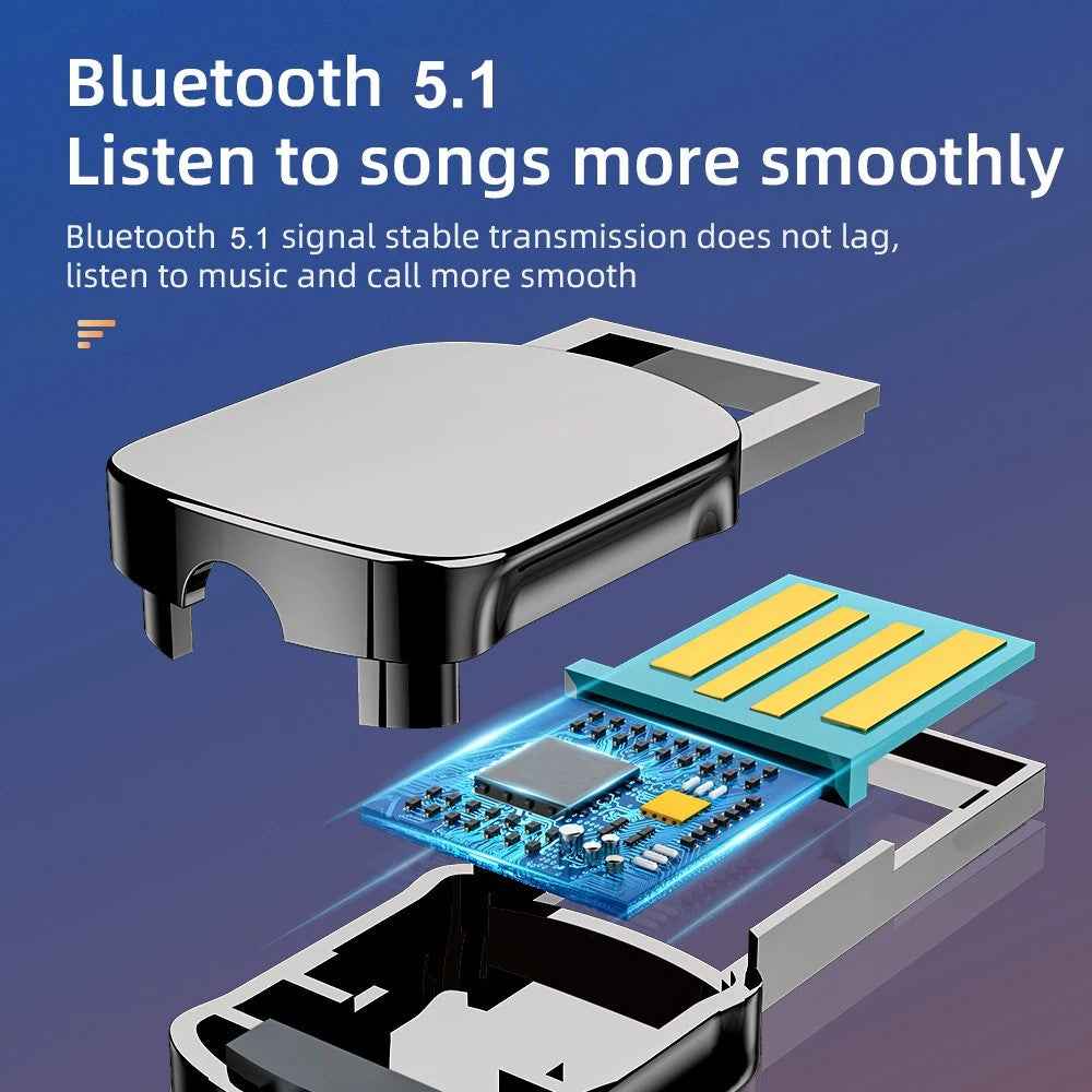 M02 Car Bluetooth-compatible Receiver Hands-Free Call Spring Cord 3.5mm AUX Car Audio System Wireless Adapter