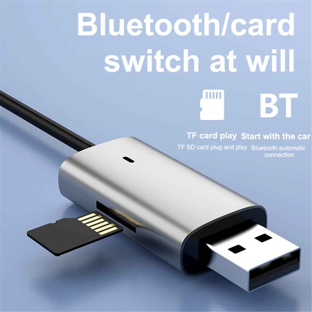 M01 Car Bluetooth-compatible Receiver Hands-Free Call Spring Cord 3.5mm AUX Stereo Car Audio Wireless Adapter
