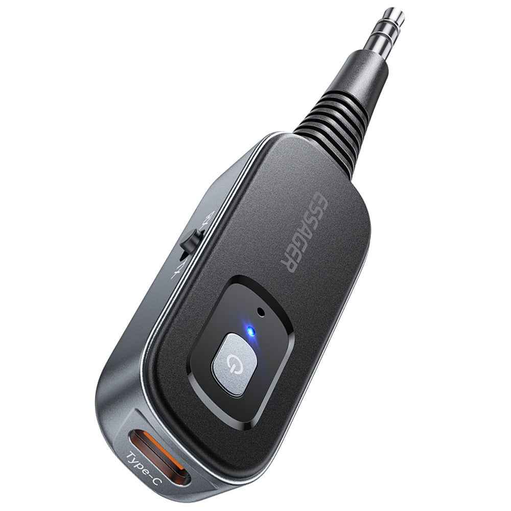 ESSAGER EBT51-LX0G-P Car Audio Bluetooth-compatible Transmitter Receiver 3.5mm Aux Adapter for Speaker Amplifier