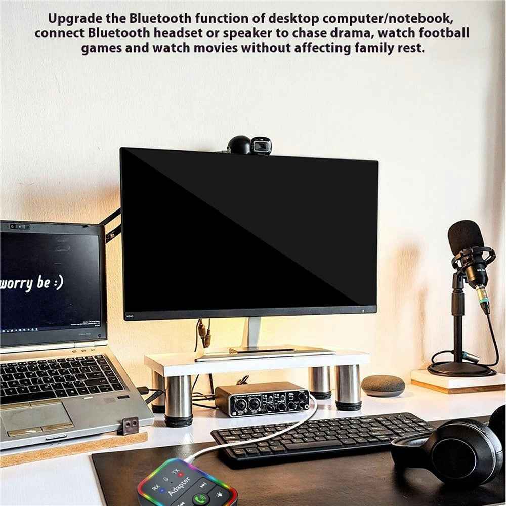 Q9 2-in-1 Bluetooth-compatible 5.3 Wireless Transmitter / Receiver MP3 Player Adapter Support TF Card Playback