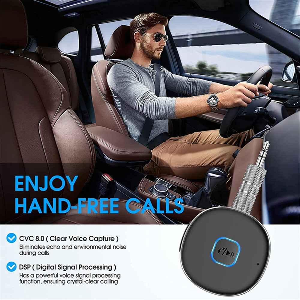 J33 Noise Reduction Car Bluetooth-compatible Adapter Wireless One-key Hands-free Call Audio Receiver