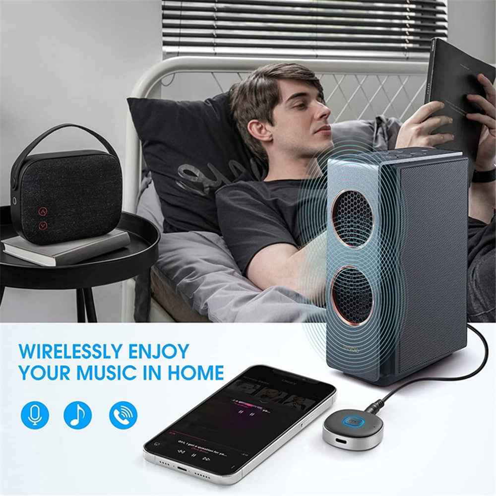J33 Noise Reduction Car Bluetooth-compatible Adapter Wireless One-key Hands-free Call Audio Receiver