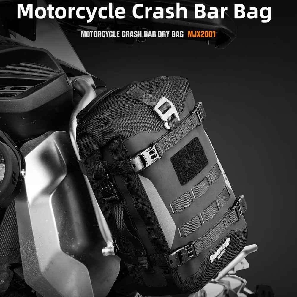 RHINOWALK MJX2001 6L Polyester Motorcycle Bumper Bag Capacity Expandable Side Hanging Bag