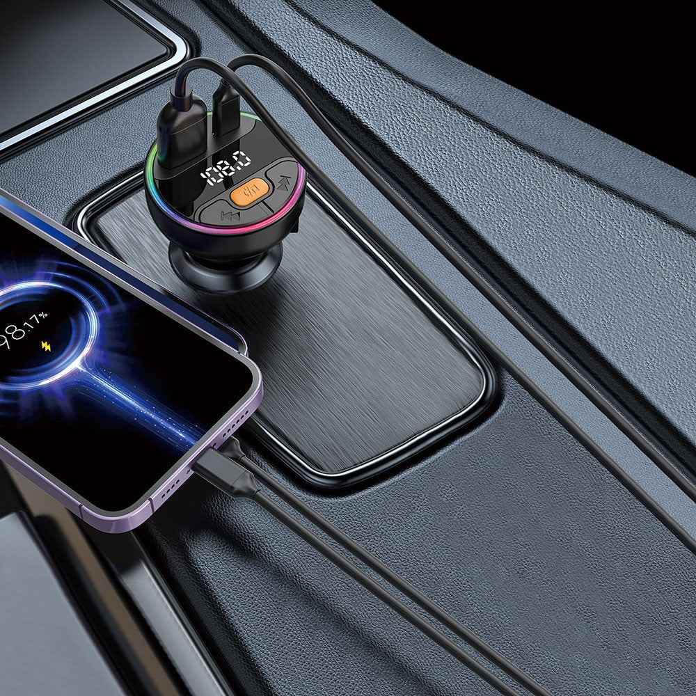 C9S Multifunctional Bluetooth-compatible Car MP3 Player QC3.0 PD 30W Charger FM Transmitter