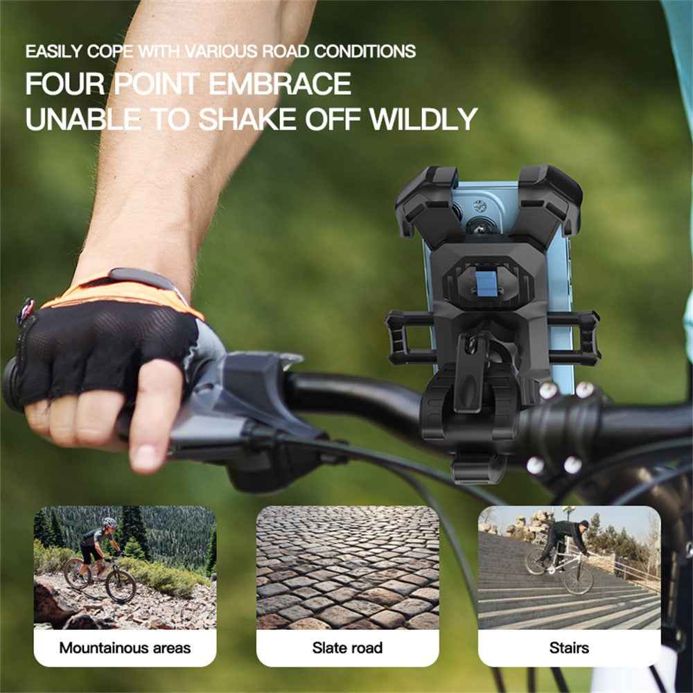 360 Degree Rotation Anti Shake Motorcycle Phone Mount Holder Stand for Electric Bike Scooter
