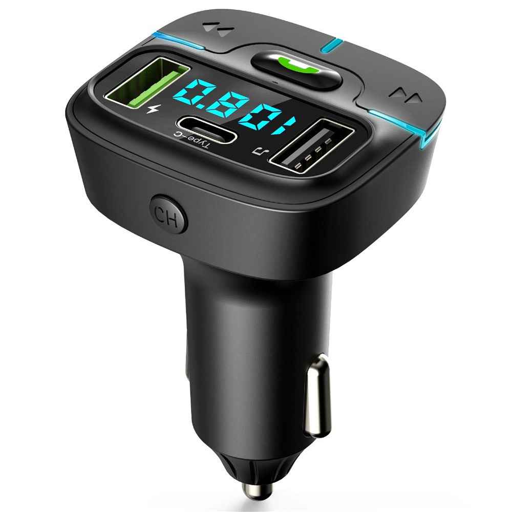 GZ03 Car BT MP3 Player FM Transmitter with Car Charger LED Voltage Display Lossless Audio Quality