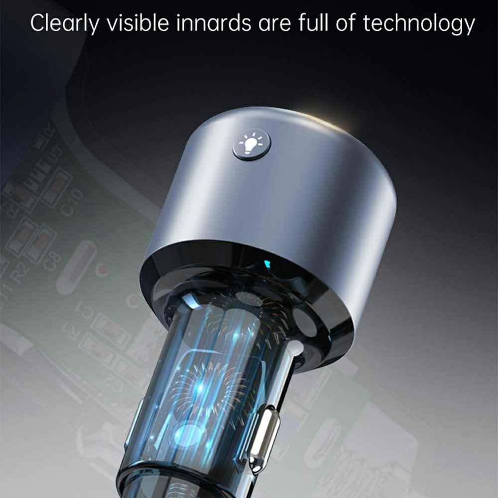 BC89 Car Charger 48W Fast Charging Adapter Bluetooth-Compatible MP3 Player FM Transmitter with Ambient Light