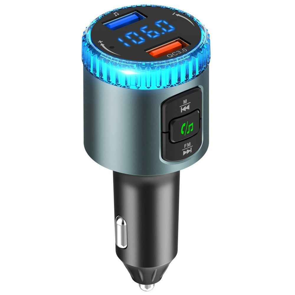BC77 MP3 Player Ambient Light Digital Display Bluetooth-Compatible Car Charger FM Transmitter Support U-Disk