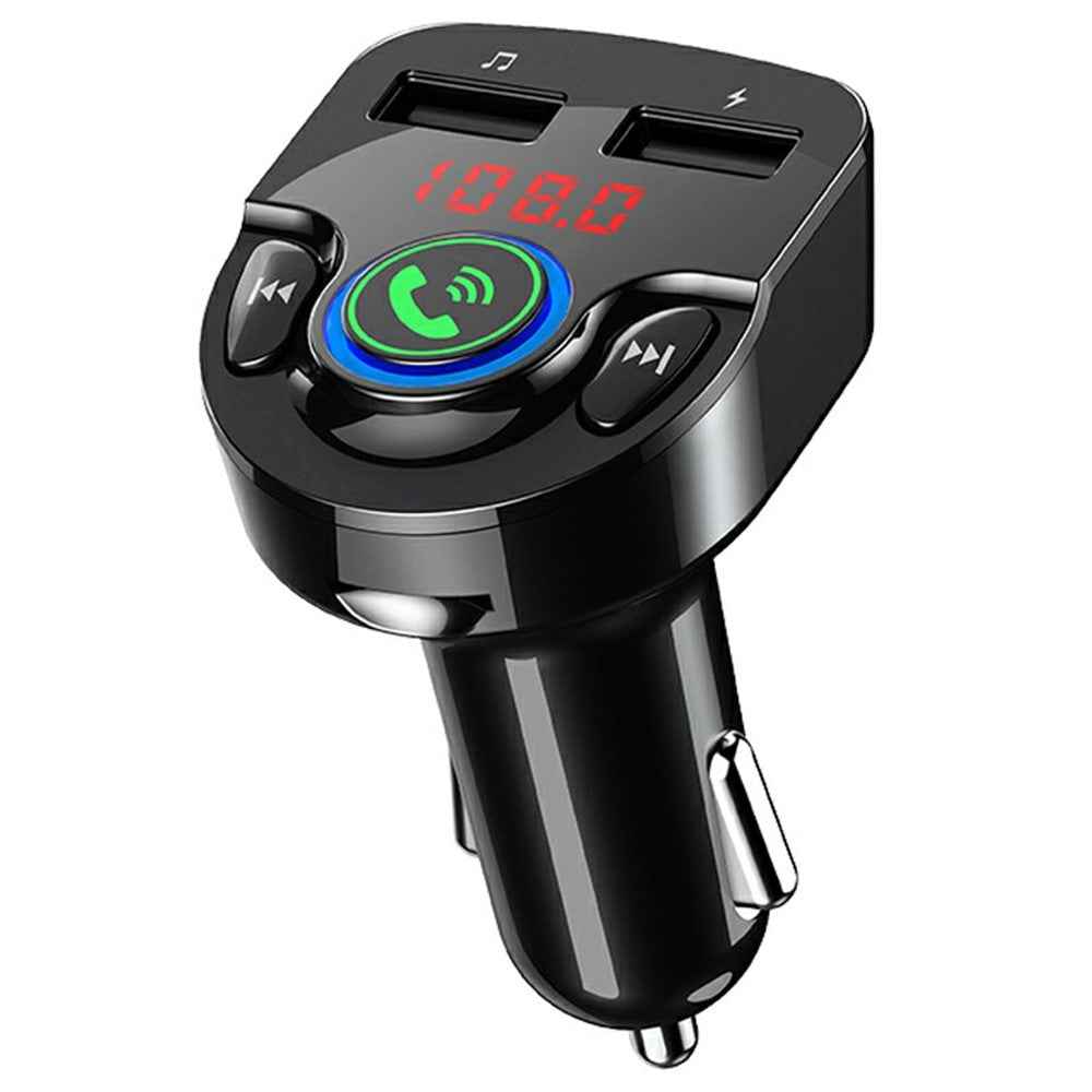 G32 Car Charger Voltage Detection FM Transmitter Bluetooth-Compatible MP3 Player with Voice Navigation