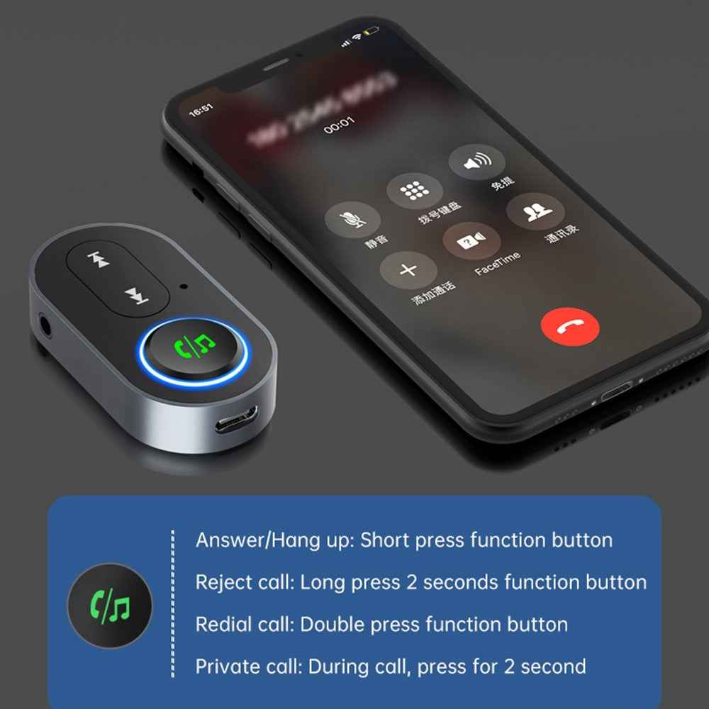 BR10 Car Bluetooth-compatible 5.0 Adapter 3.5mm Aux Audio Music Wireless Receiver Hands-free Call Adapter