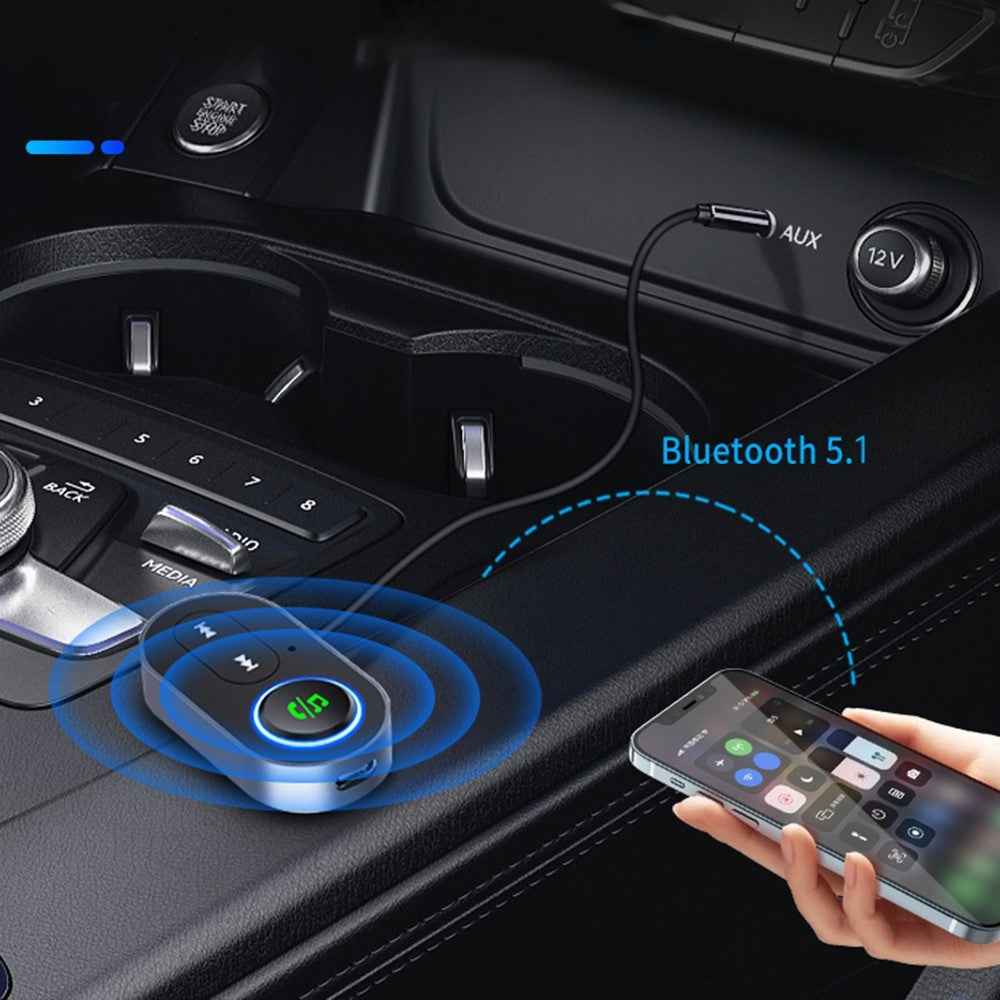 BR10 Car Bluetooth-compatible 5.0 Adapter 3.5mm Aux Audio Music Wireless Receiver Hands-free Call Adapter