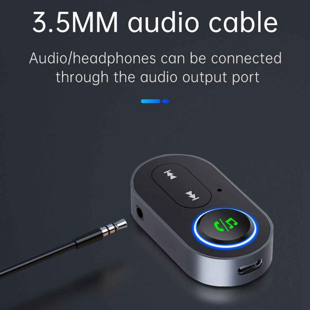 BR10 Car Bluetooth-compatible 5.0 Adapter 3.5mm Aux Audio Music Wireless Receiver Hands-free Call Adapter