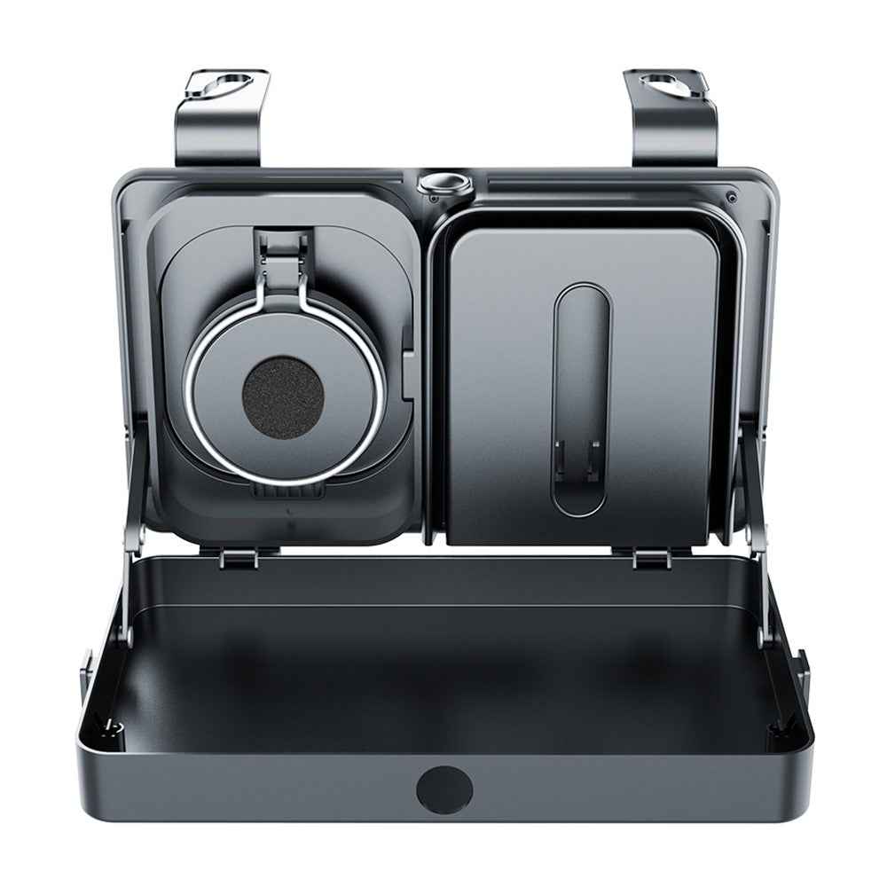 K255 Car Back Seat Food Tray Cup Holder Tissue Box Storage Rack Plastic Expandable Organizer